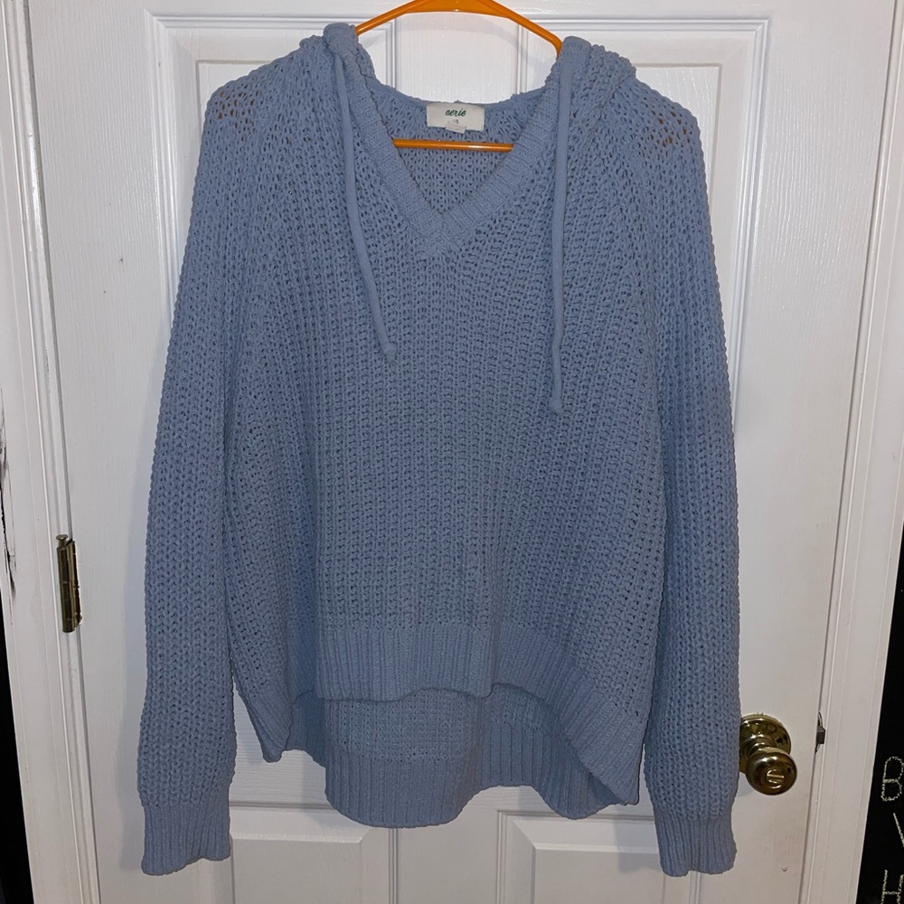 aerie cropped hooded sweater